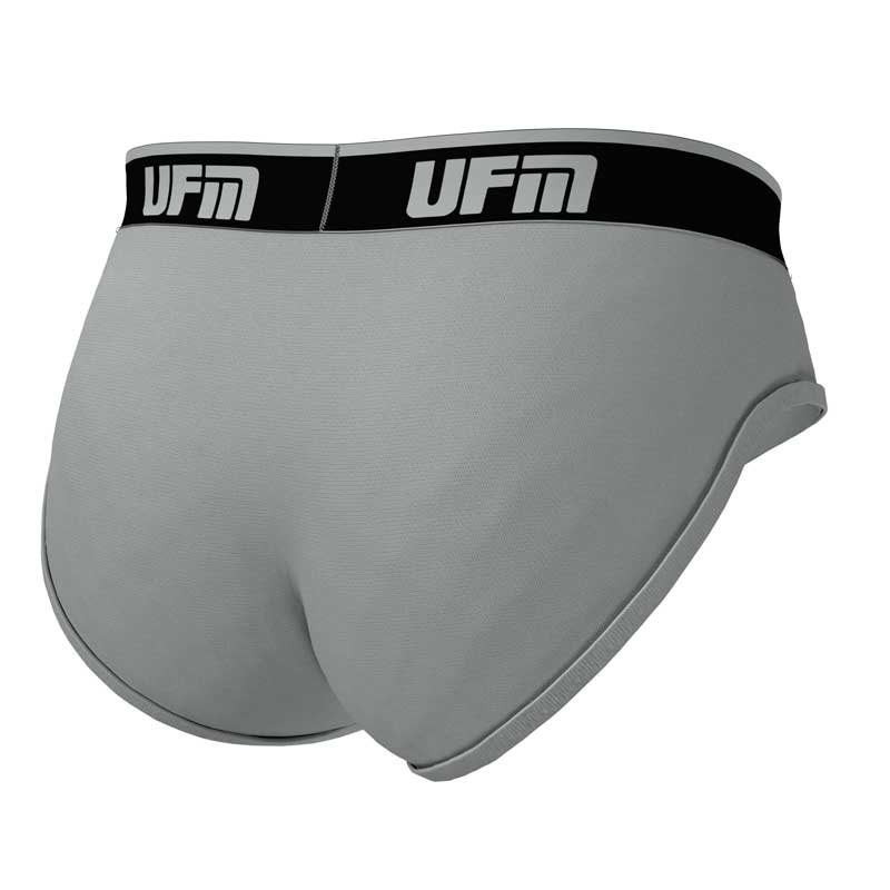 UFM Underwear for Men Gray Polyester Brief Back View 800 32-34