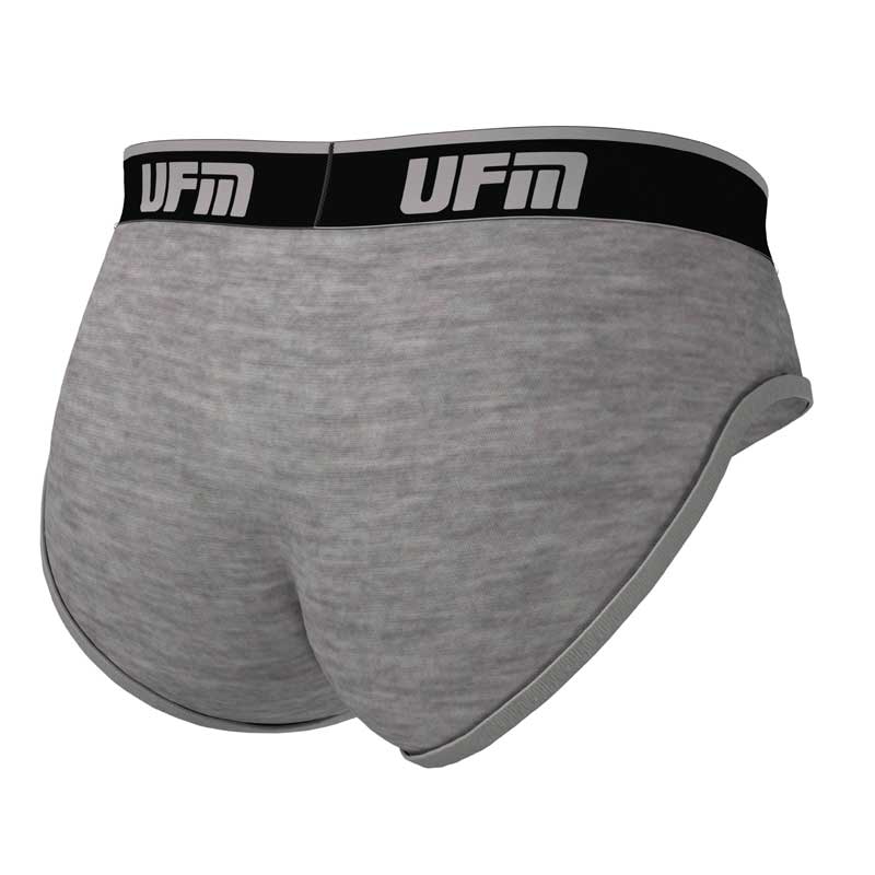 UFM Underwear for Men Gray Viscose Bamboo Brief Back View 800 52-54