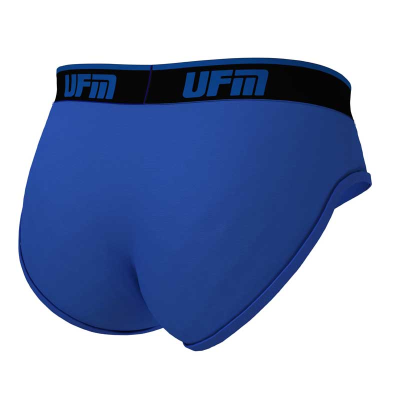 UFM Underwear for Men Royal Blue Polyester Brief Back View 800 28-30