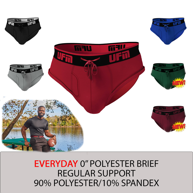 Briefs Polyester-Spandex Everyday REG Support Underwear for Men