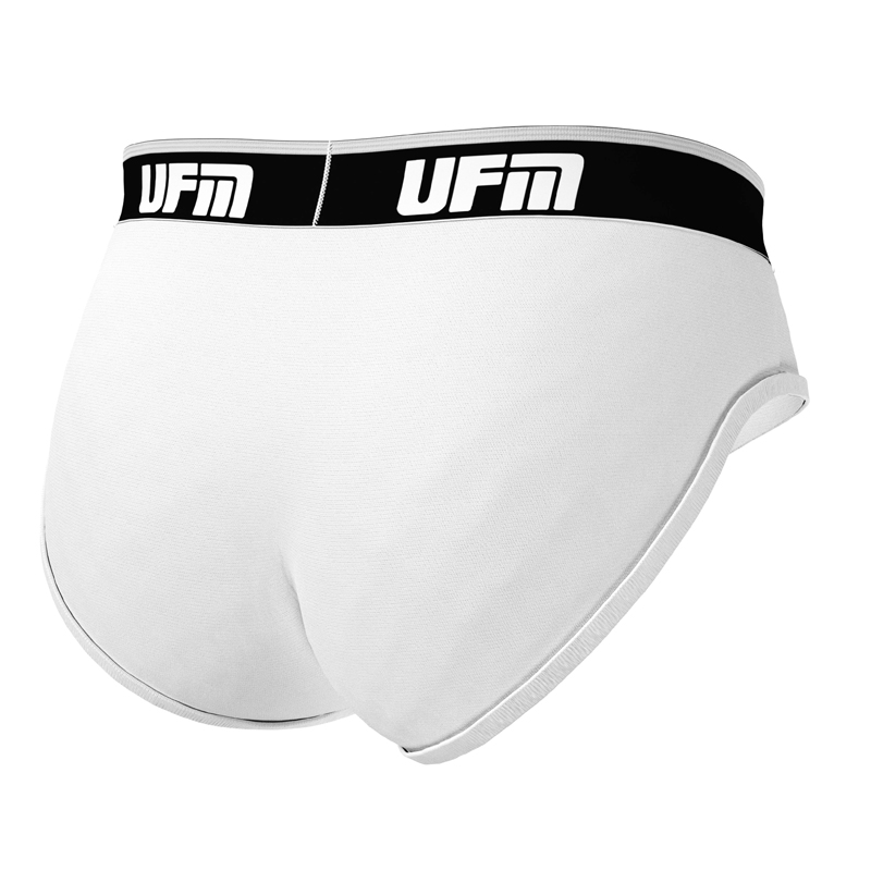UFM Underwear for Men White Bamboo Brief Back View 800 44-46