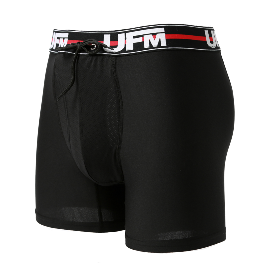 Parent UFM Underwear for Men Sport Polyester 6 inch Original Max Boxer Brief Black 800