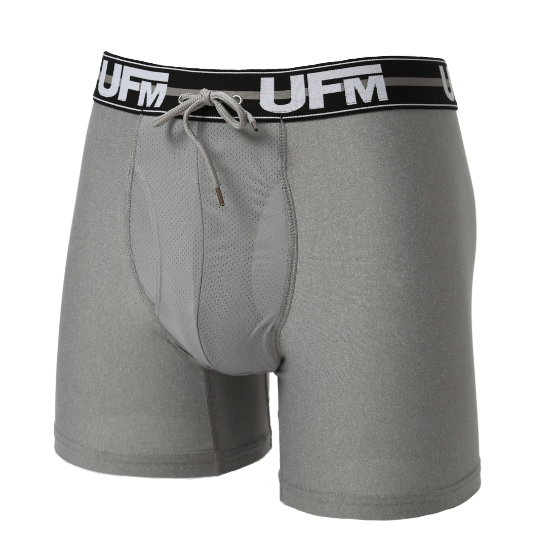 Parent UFM Underwear for Men Big and Tall Polyester 6 inch Original Max Boxer Brief Gray 800