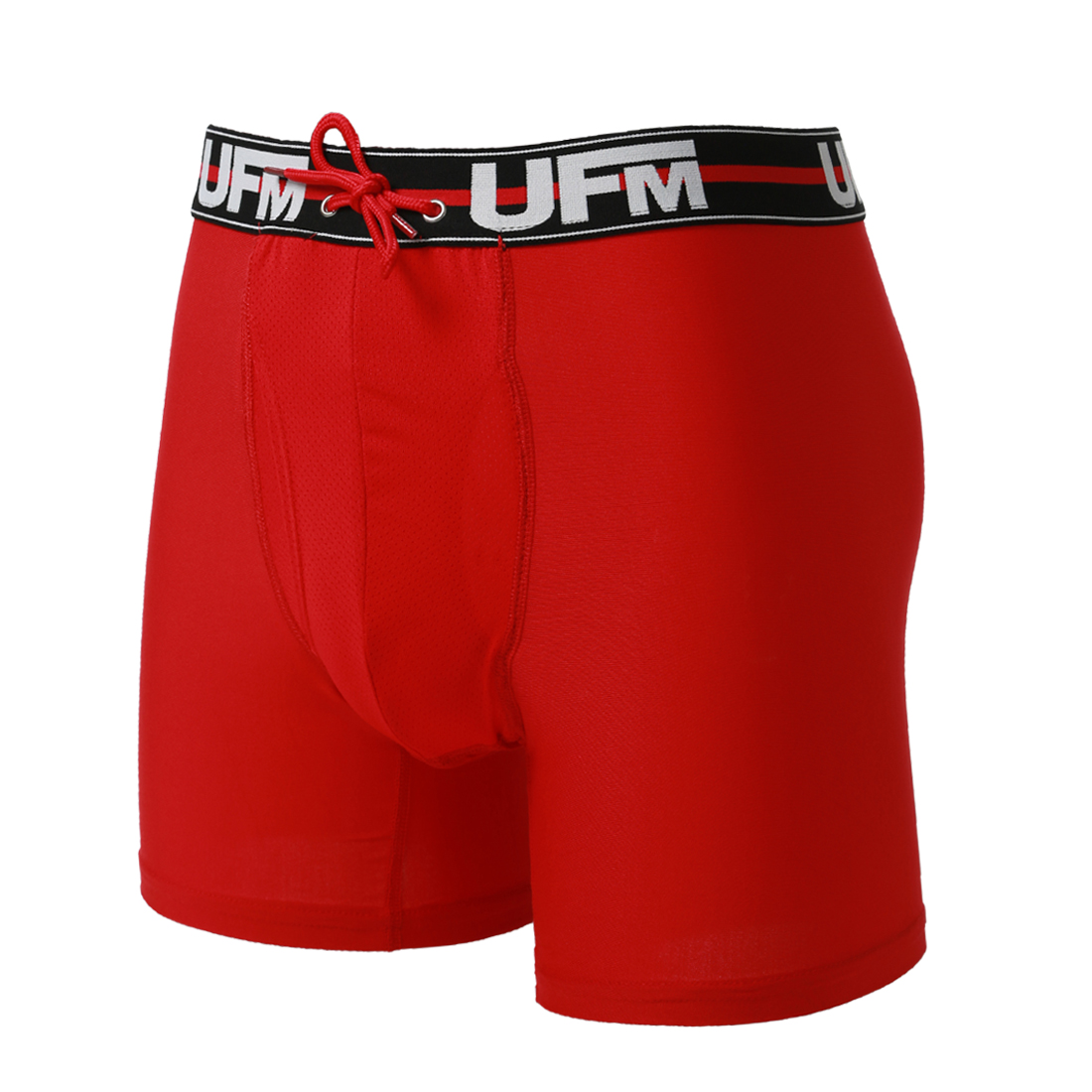 Parent UFM Underwear for Men Big and Tall Polyester 6 inch Original Max Boxer Brief Red 800