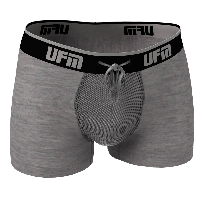 Parent UFM Underwear for Men Sport Bamboo 3 inch Trunk Gray 800