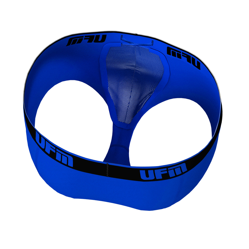 Parent UFM Underwear for Men Sport Polyester 3 inch Trunk Blue Inside 800