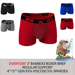 UFM 6” Polyester Boxer Briefs Support Pouch Underwear Athletic Everyday Use Gen4 