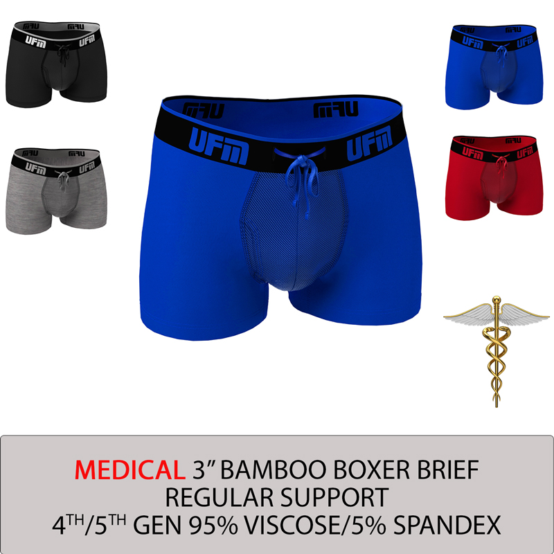 Parent UFM Underwear for Men Medical Bamboo 3 inch Trunk Multi 800