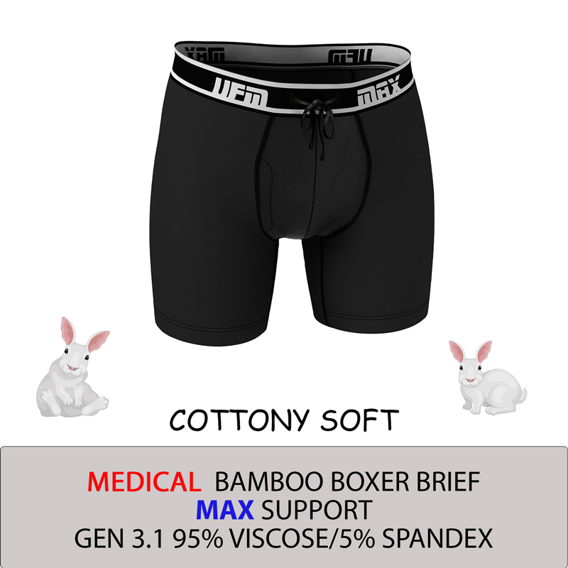 Parent UFM Underwear for Men Medical Bamboo 6 inch Max Boxer Brief Multi 800
