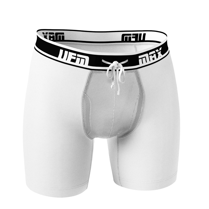 Parent UFM Underwear for Men Sport Polyester 6 inch Max Boxer Brief White 800