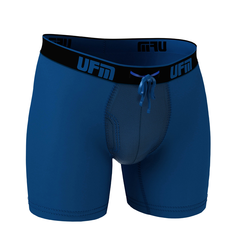 UFM Underwear for Men Polyester 0 inch MAX Boxer Brief Blue 800 Medium Front