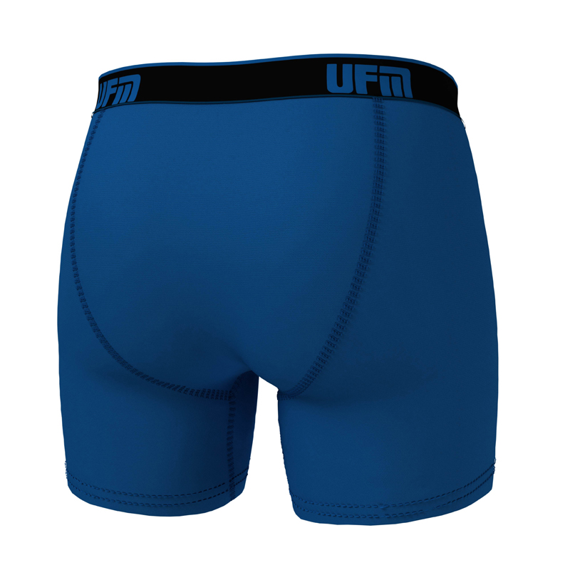 UFM Underwear for Men Royal Blue Polyester 6 inch Boxer Brief Back View 800 28-30