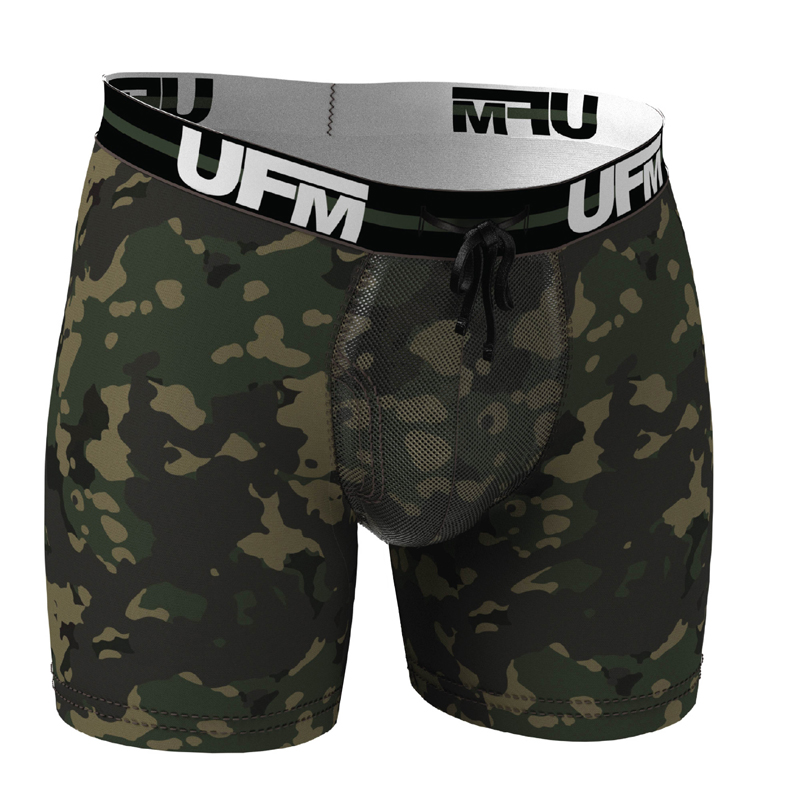 6 inch Polyester-Spandex Athletic Boxer Briefs REG Support Underwear for Men