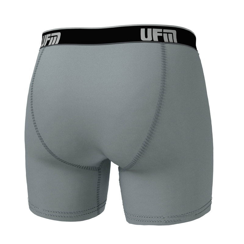 UFM Underwear for Men Gray Polyester 6 inch Boxer Brief Back View 800 28-30