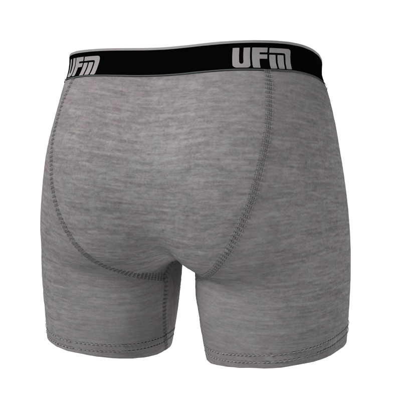 UFM Underwear for Men Bamboo 6 inch Boxer Brief Gray 800 2X Back
