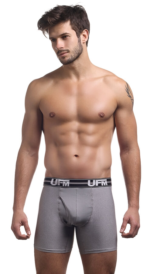 Grey Boxer Brief Ful Front View