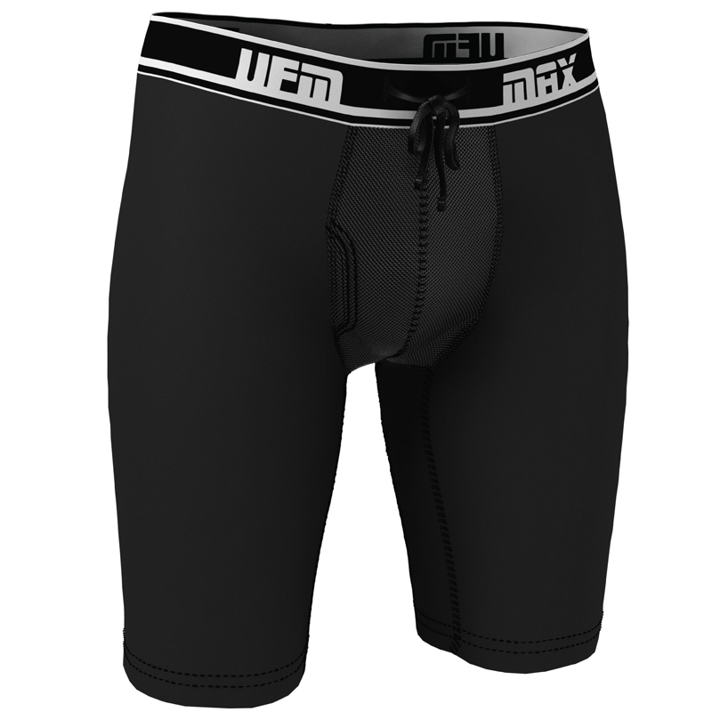 Parent UFM Underwear for Men Big and Tall Bamboo 9 inch MAX Boxer Brief Black 800