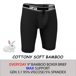Parent UFM Underwear for Men Everyday Bamboo 9 inch MAX Boxer Brief Multi 250 Hidden