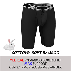 Parent UFM Underwear for Men Medical Bamboo 9 inch MAX Boxer Brief Multi 250 Hidden