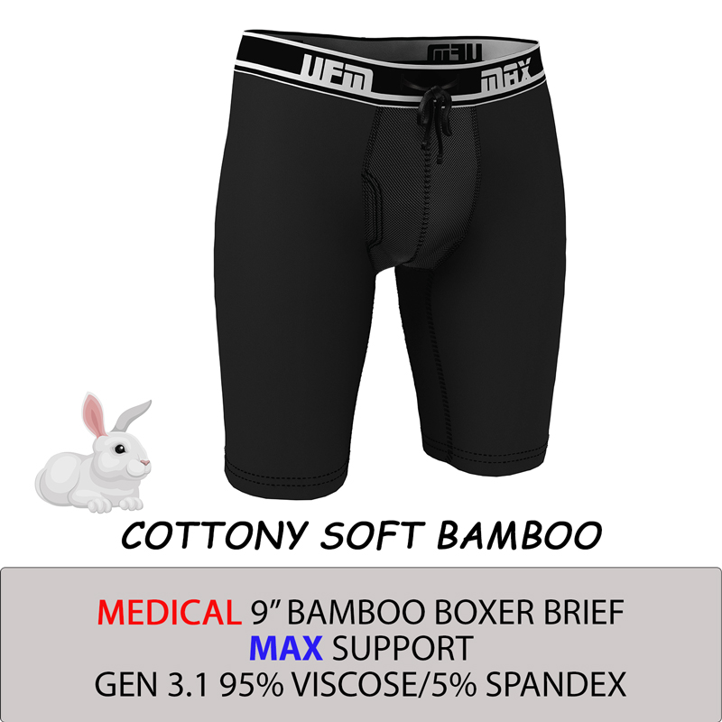 Parent UFM Underwear for Men Medical Bamboo 9 inch MAX Boxer Brief Multi 800