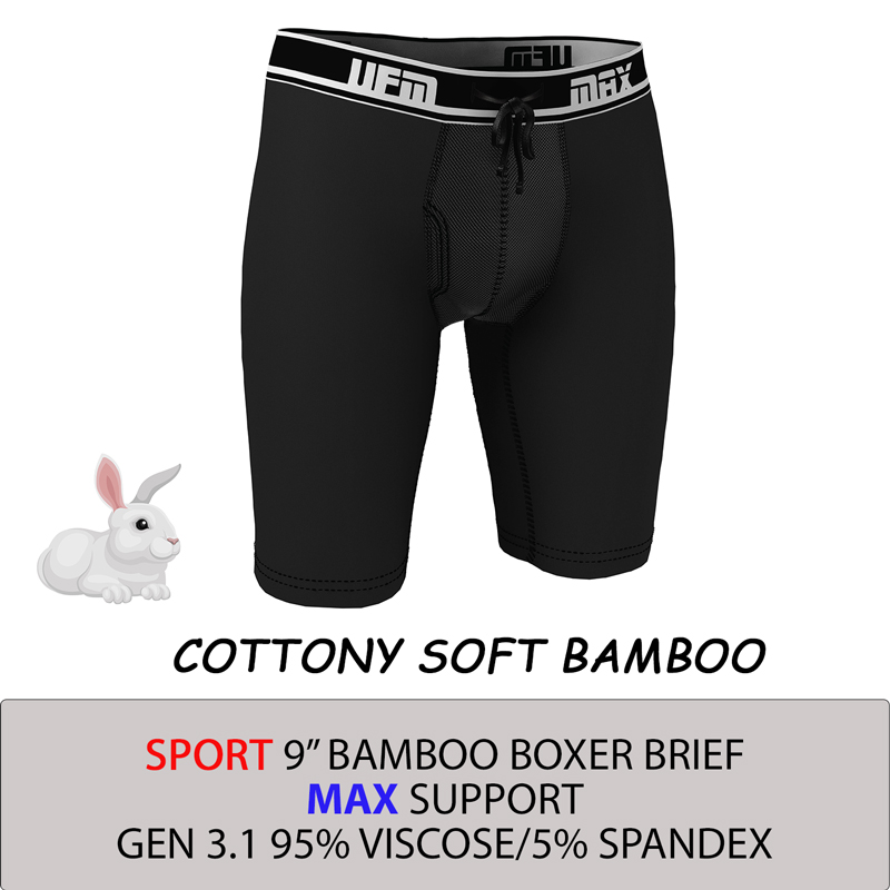 Parent UFM Underwear for Men Sport Bamboo 9 inch MAX Boxer Brief Multi 800