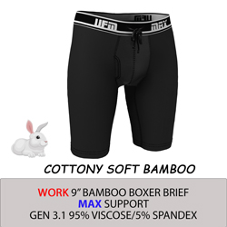 Parent UFM Underwear for Men Work Bamboo 9 inch MAX Boxer Brief Multi 250 Hidden