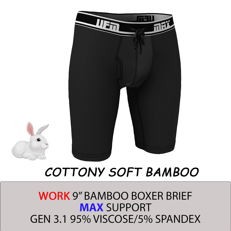Parent UFM Underwear for Men Work Bamboo 9 inch MAX Boxer Brief Multi 800