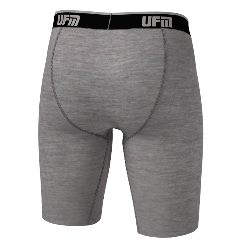 UFM Underwear for Men Bamboo 9 inch Reg Boxer Brief Gray 800 Large Back