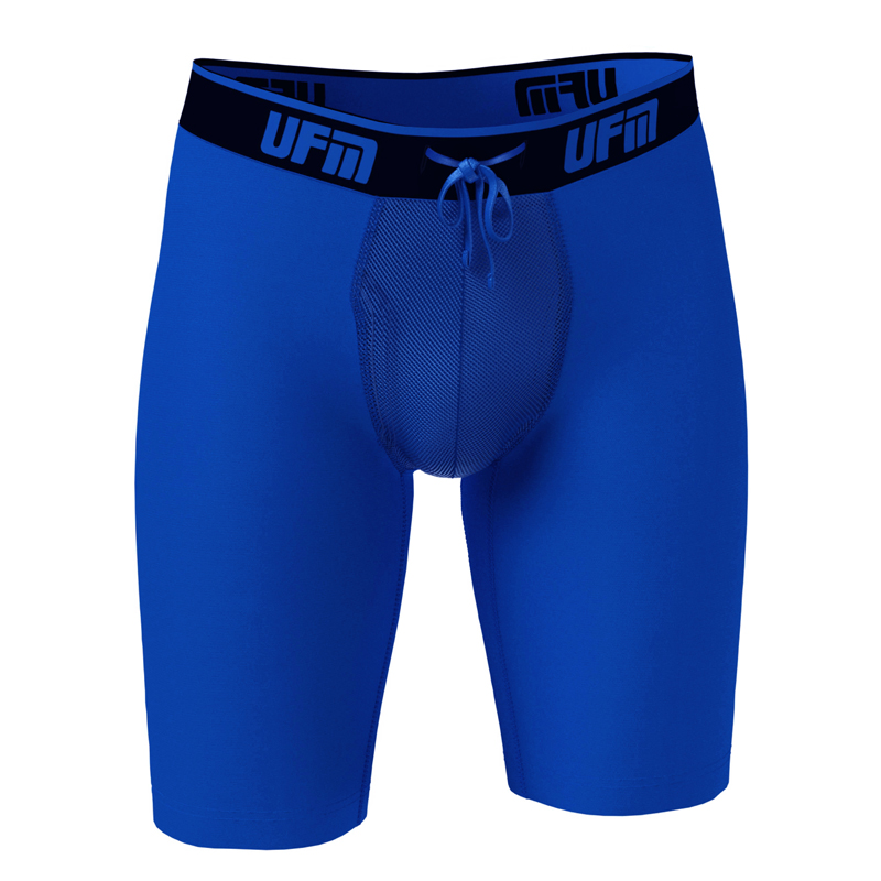 Parent UFM Underwear for Men Sport Polyester 9 inch Regular Boxer Brief Blue 800