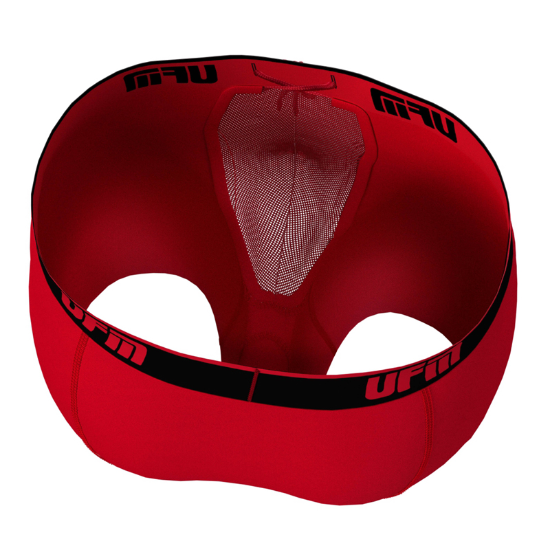 Parent UFM Underwear for Men Everyday Polyester 9 inch Regular Boxer Brief Red Inside 800