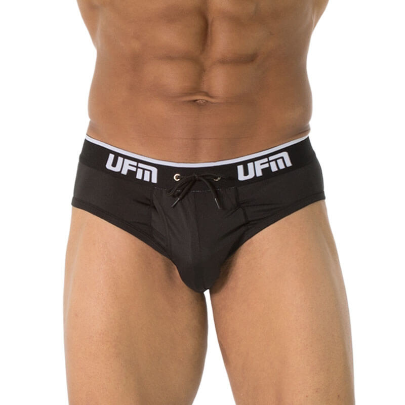 black bamboo briefs front