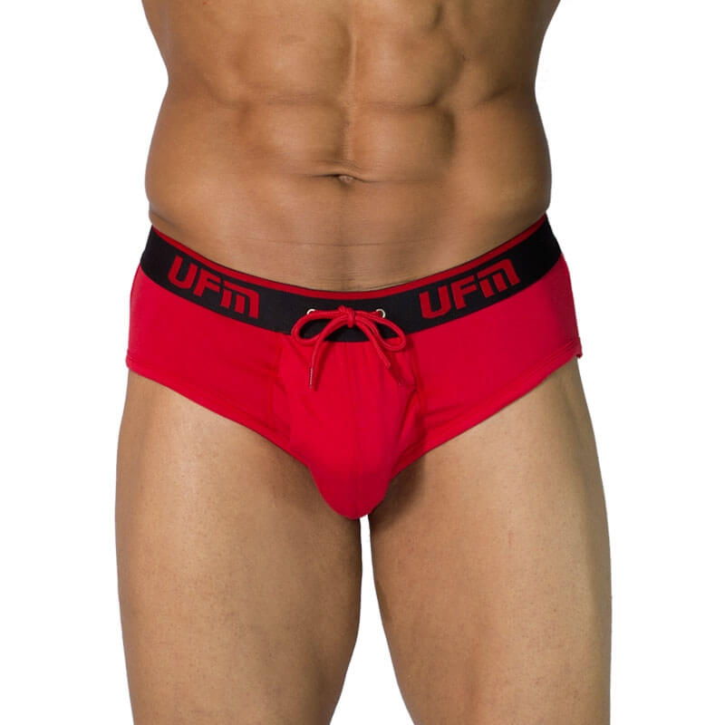 red bamboo briefs front