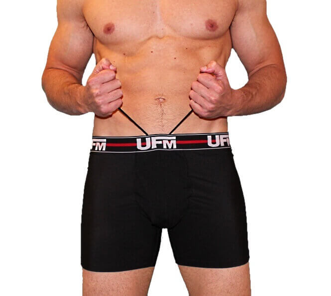 UFM Boxer Briefs Black Underwear For Men Adjustable Pouch Support