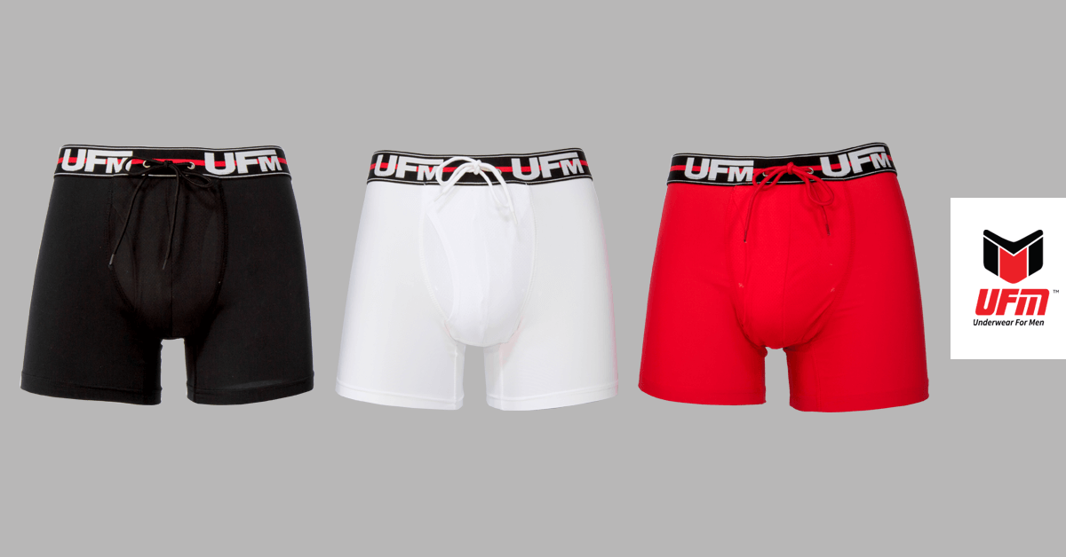 red black white pouch underwear for men
